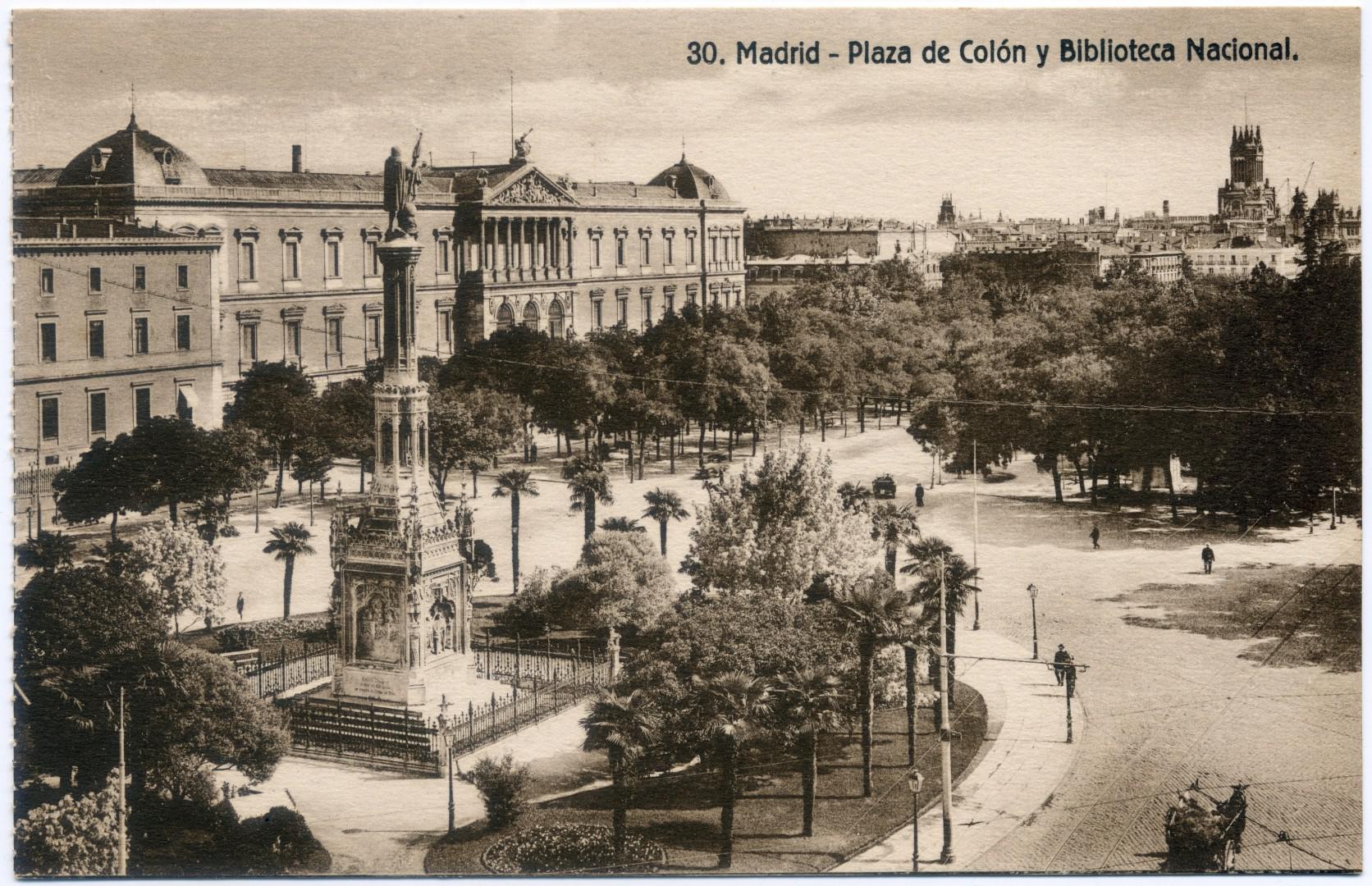 Madrid - Plaza de Colon y Biblioteca Nacional